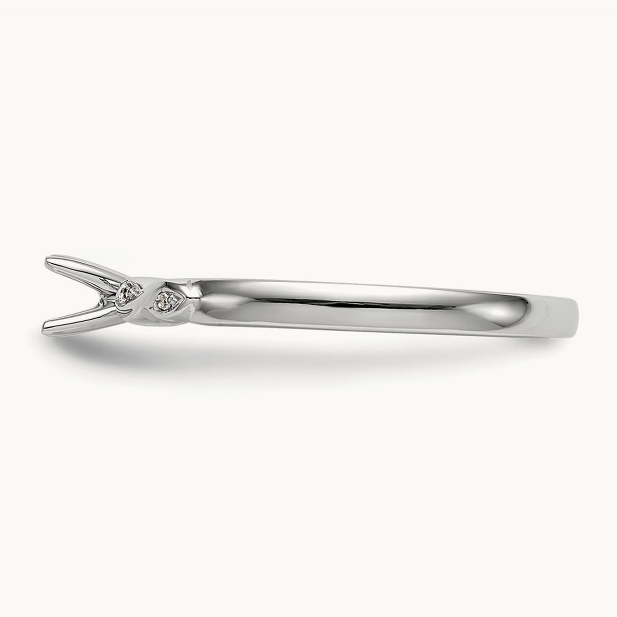 Peg Set Semi-Mount Engagement Ring, 0.05 ct tw