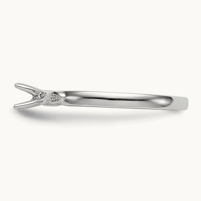 Peg Set Semi-Mount Engagement Ring, 0.05 ct tw