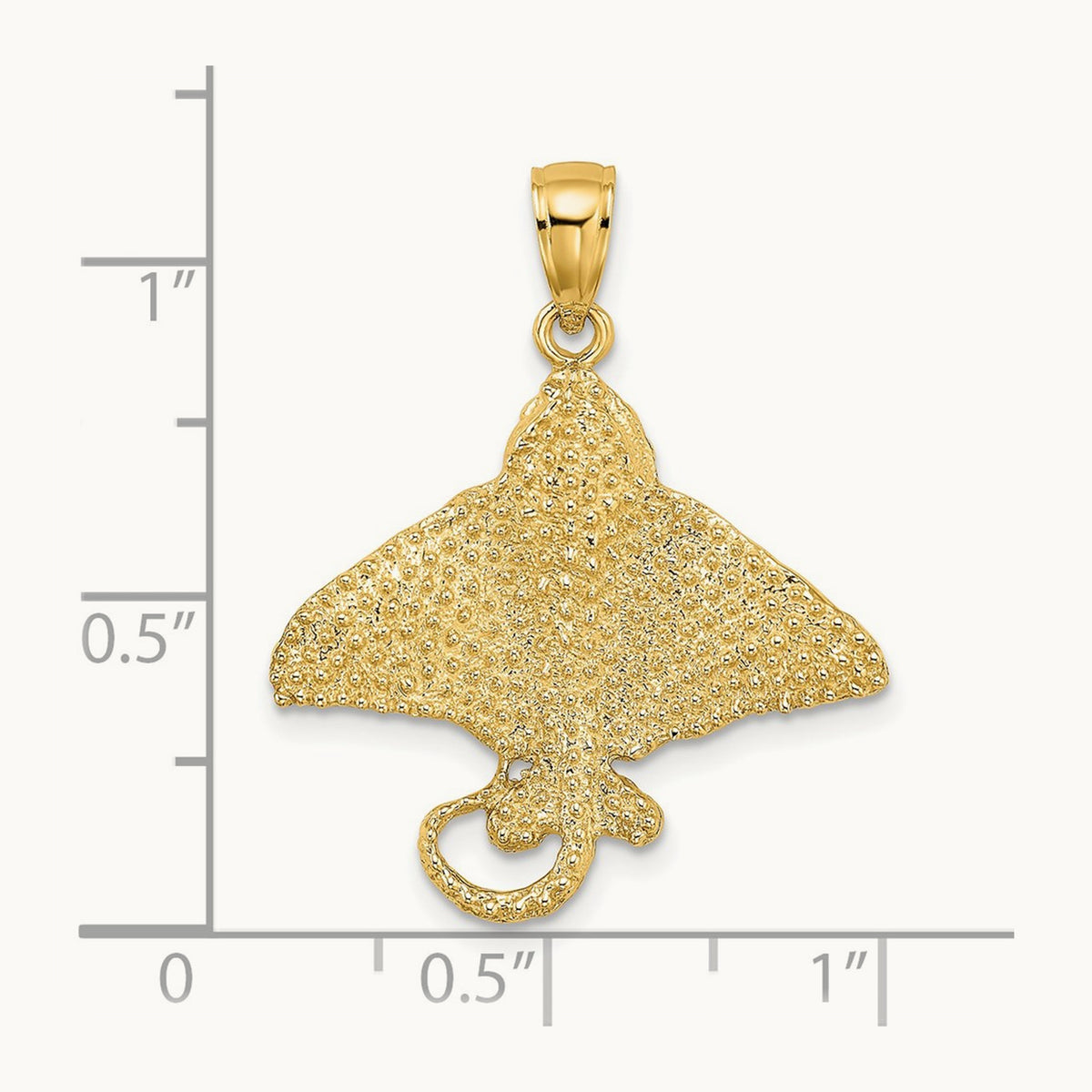 Textured Spotted Eagle Ray Charm — 22.55mm