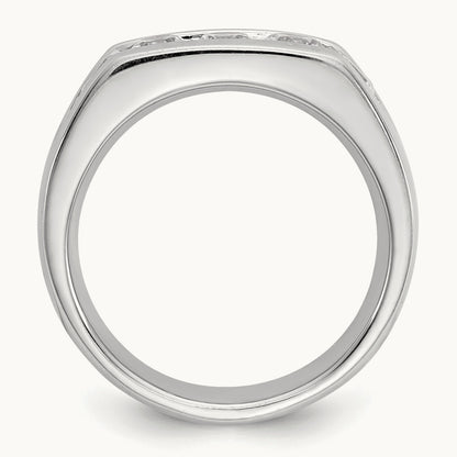 5-Stone Diamond Channel Band, 14K White Gold