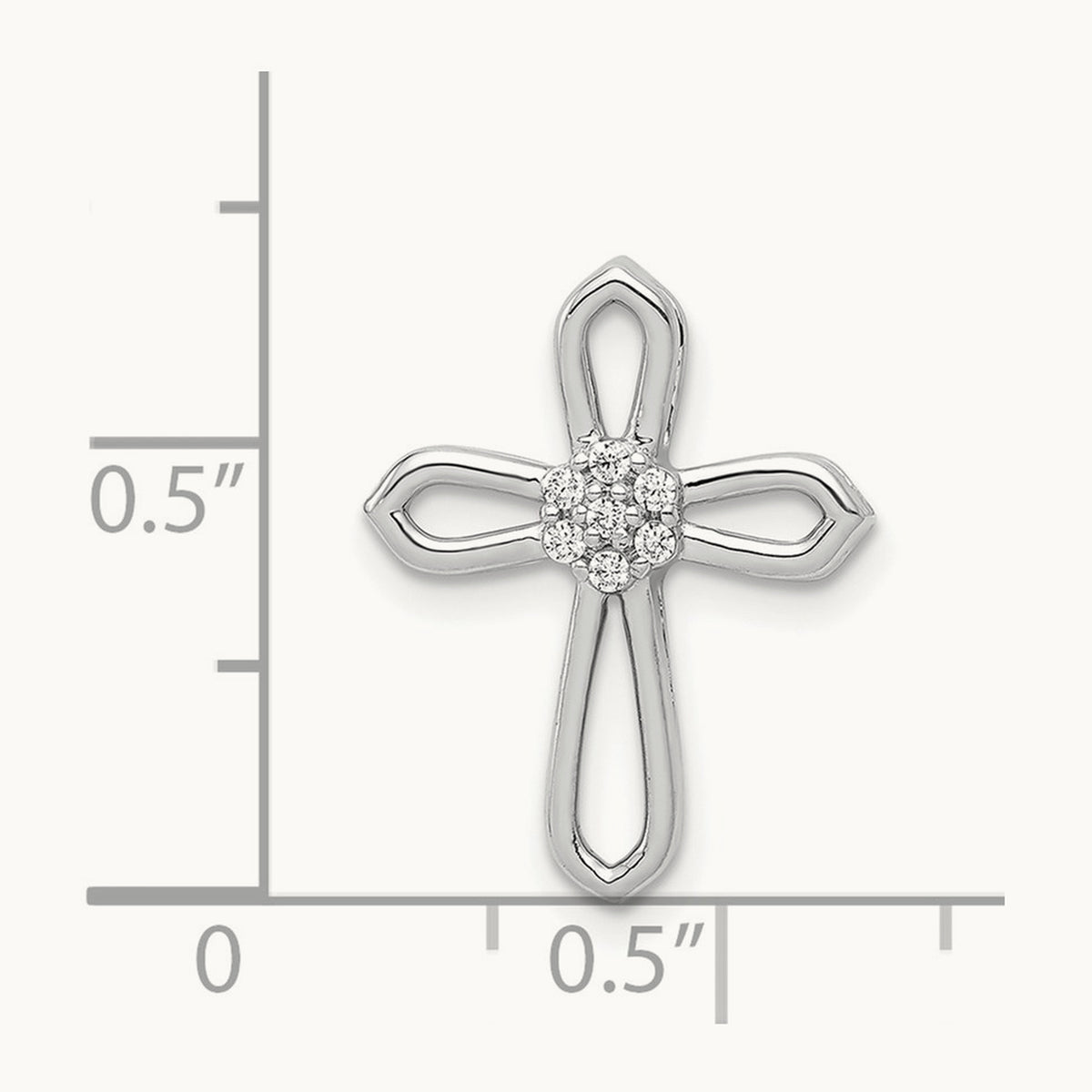 1/20ct. Diamond Cross Pendant — photo set