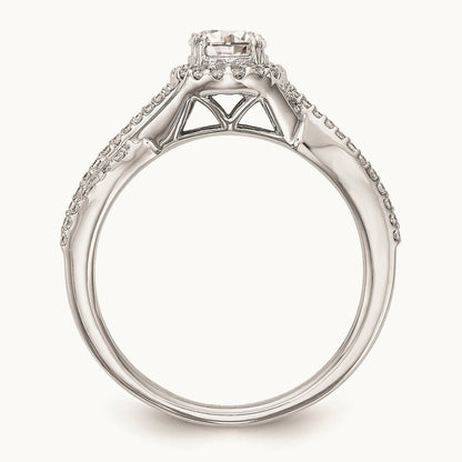Round Halo Engagement Ring Mounting