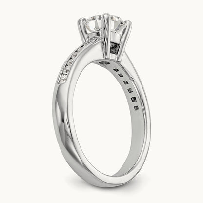 Semi-Mount Engagement Ring — 1/4 ct (holds 1 ct center), VS/SI (Great), 7