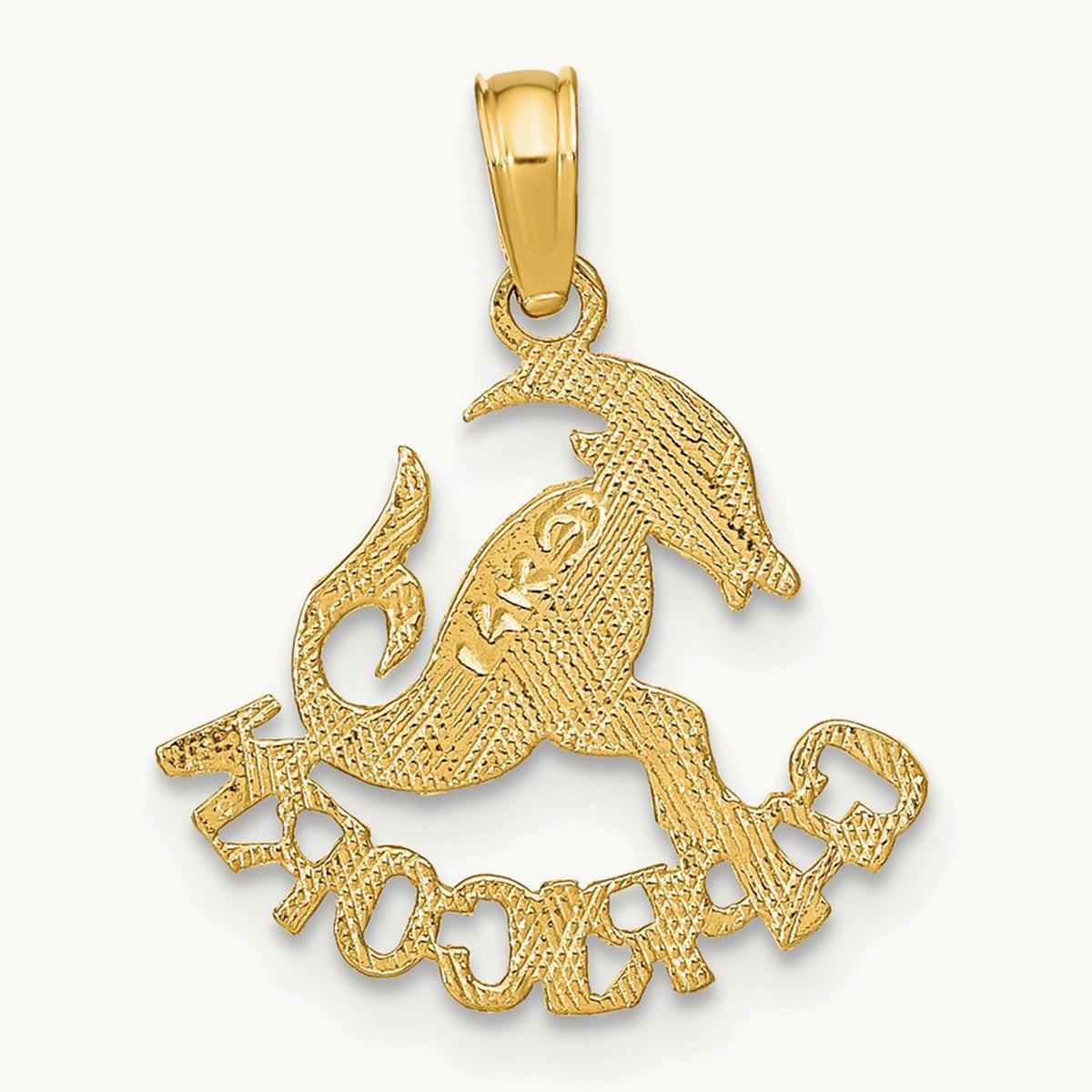 CAPRICORN Zodiac Charm — 14K Yellow Gold