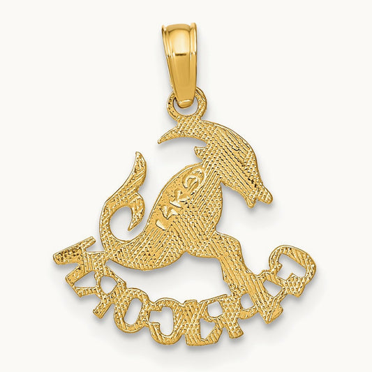 CAPRICORN Zodiac Charm — 14K Yellow Gold