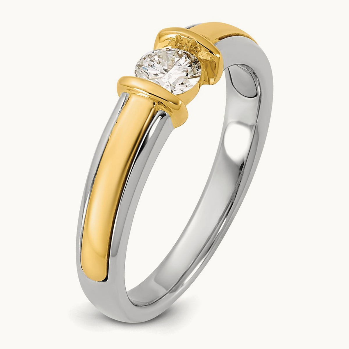 .33ct Ladies Diamond Wedding Band, 14K Two-tone