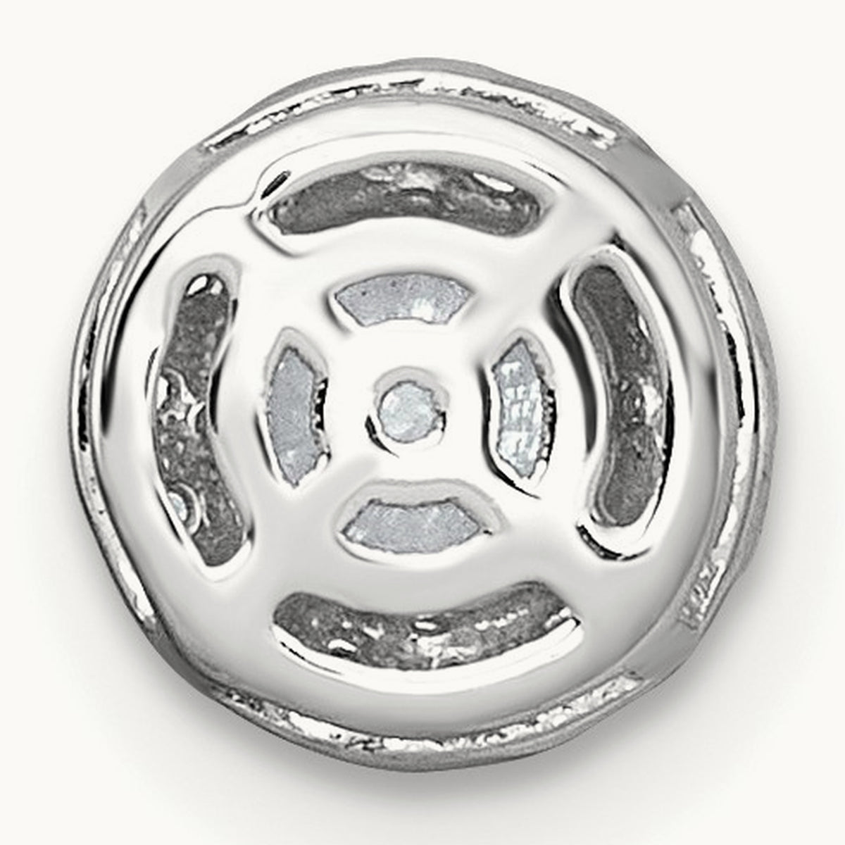 Round Halo Chain Slide Pendant, 0.25-5.00 ct tw Lab-Grown Diamond — 5/8 ct, VS (Best), 14K White Gold
