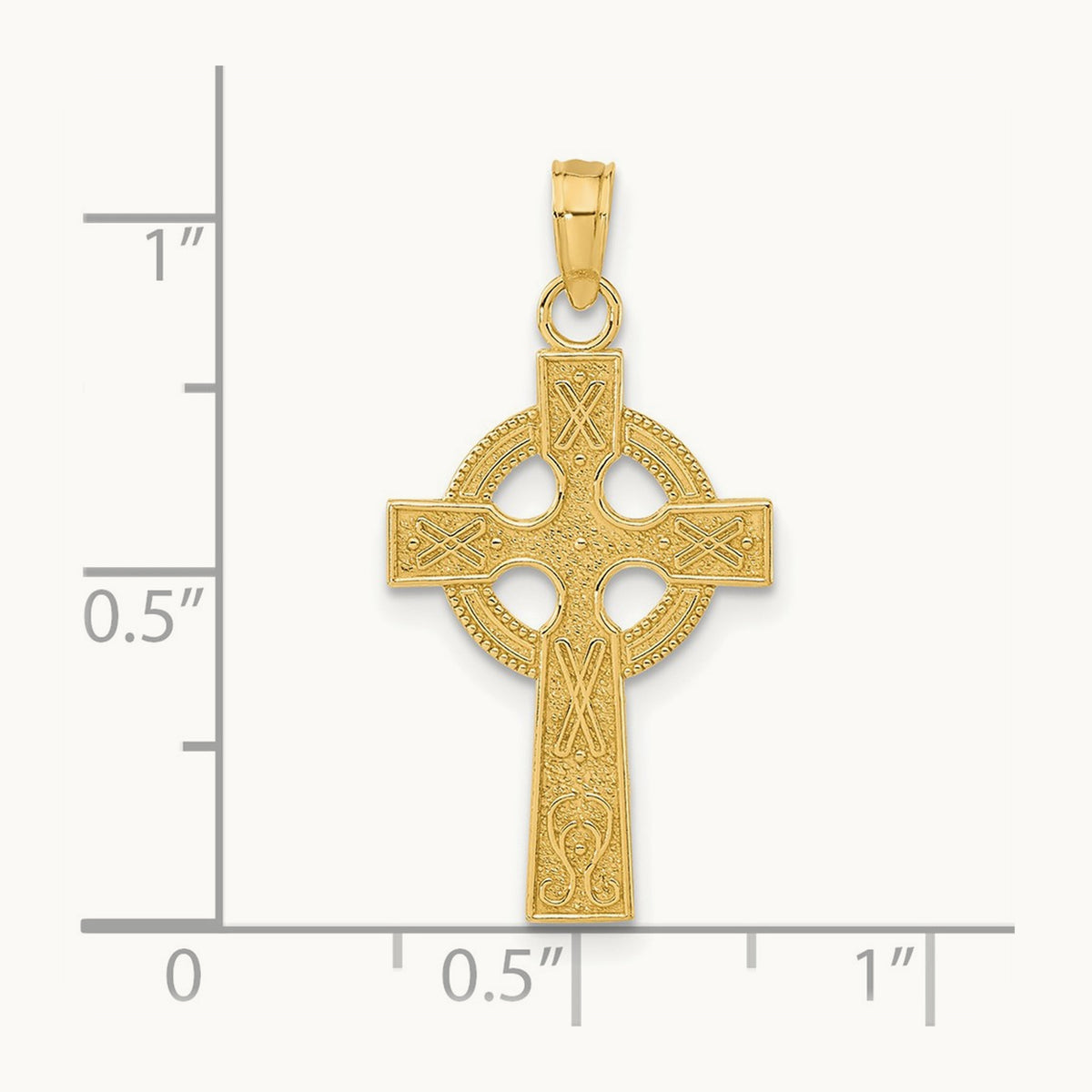Celtic Cross Pendant — 14K Yellow Gold