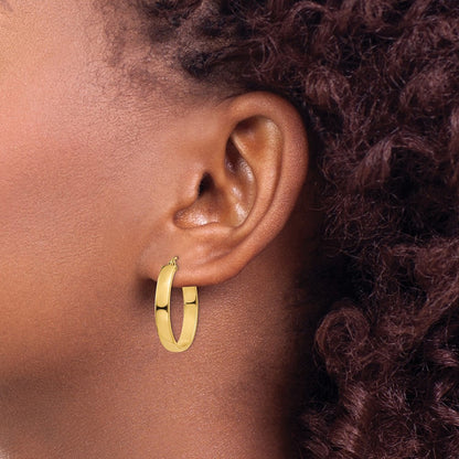 Lightweight Oval Hoop Earrings — 19mm
