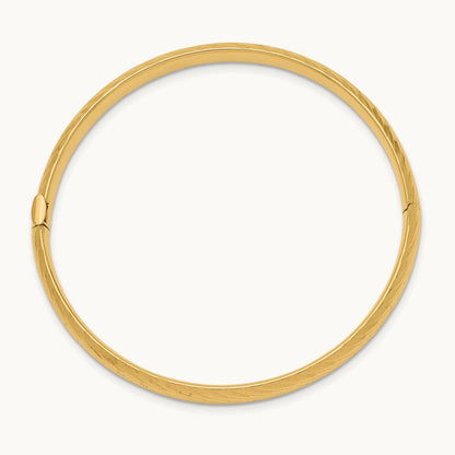 3/16 Textured Children's Hinged Bangle, 14K