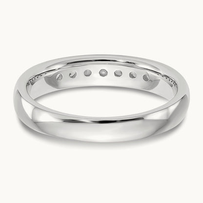 7-Stone Diamond Channel Band, 14K White Gold