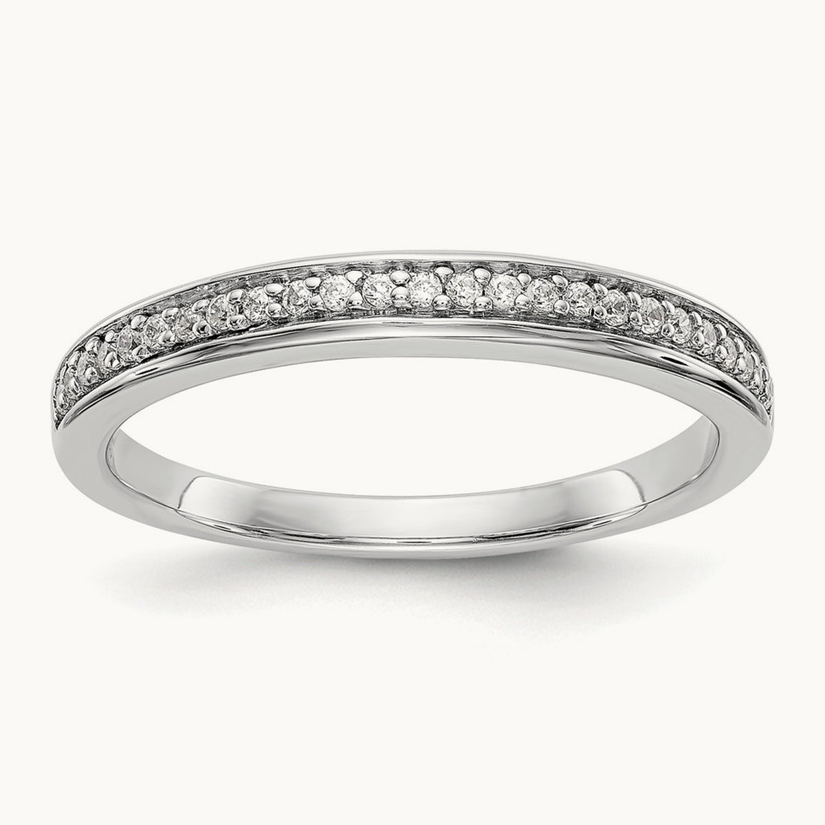 Diamond Wedding Band, 14K White Gold