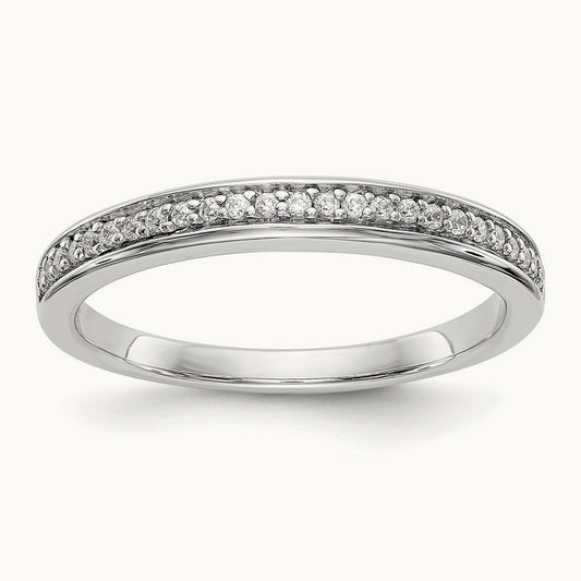 Diamond Wedding Band, 14K White Gold