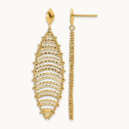 Polished and Textured Post Dangle Earrings — Leslie's — photo set