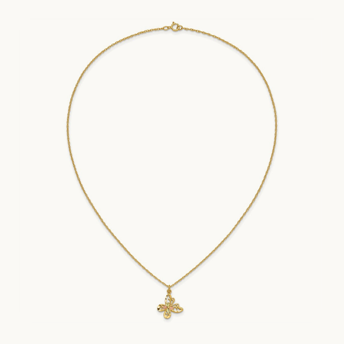 Black Hills Gold Butterfly Necklace