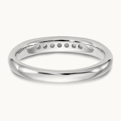 7-Stone Diamond Channel Band, 14K White Gold