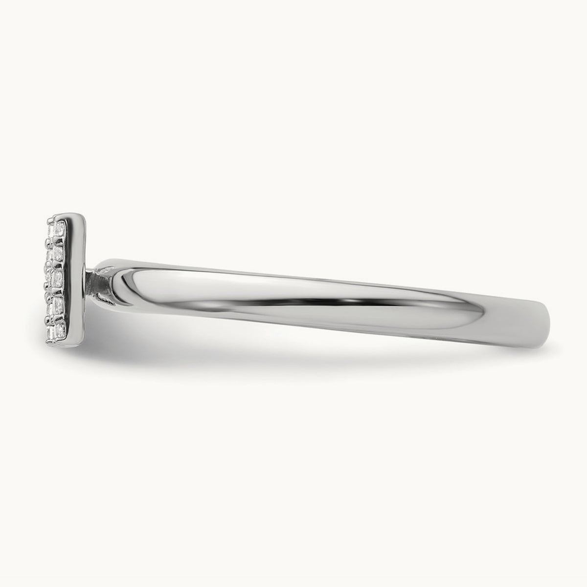 Stackable Diamond Ring — 14K White Gold, H