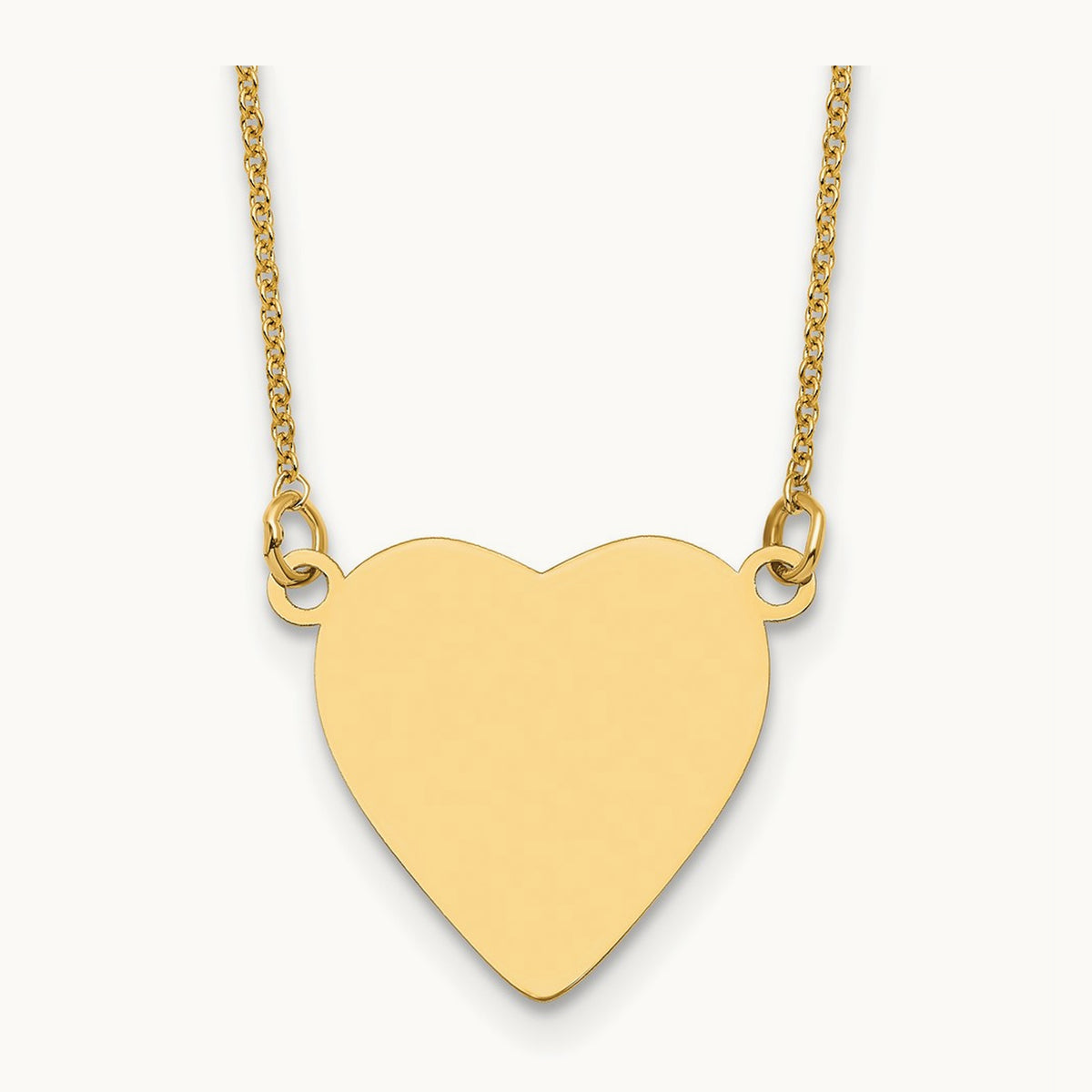 Plain .013 Gauge Heart Engravable Disc 18in Necklace — photo set