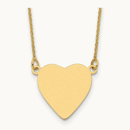 Plain .013 Gauge Heart Engravable Disc 18in Necklace — photo set