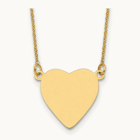 Plain .013 Gauge Heart Engravable Disc 18in Necklace — photo set