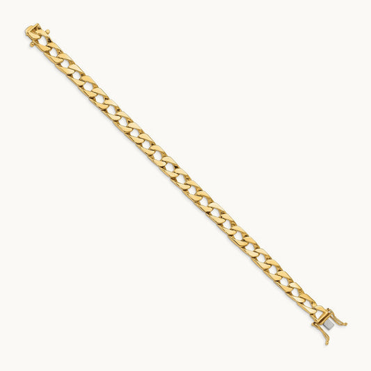 Hand-polished Fancy Link Bracelet, 7.9mm, 14K