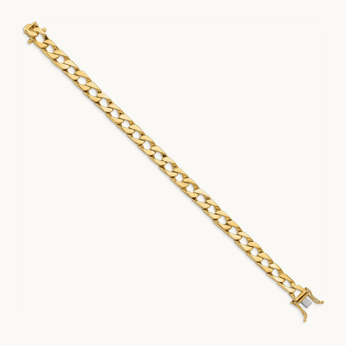 Hand-polished Fancy Link Bracelet, 7.9mm, 14K