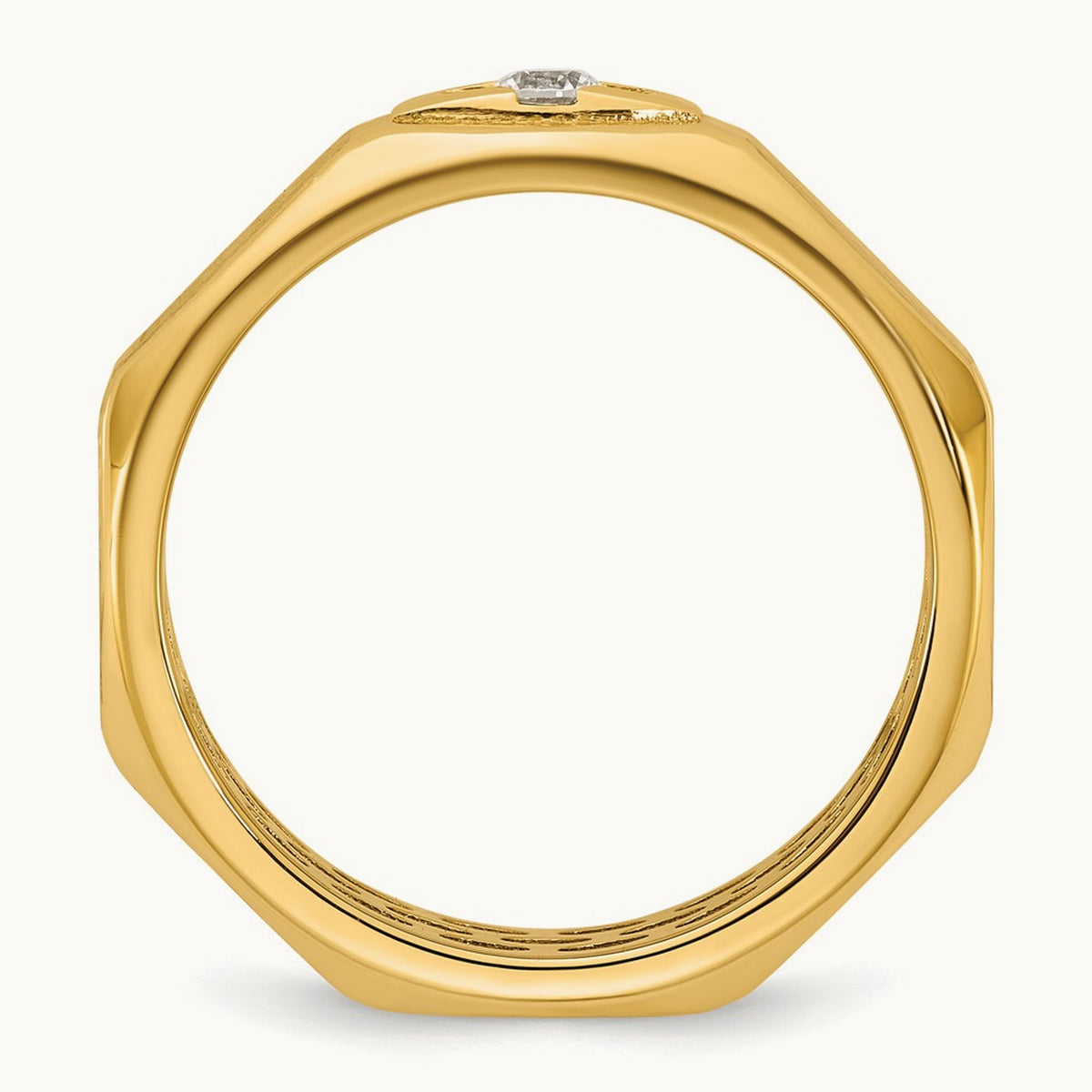 Setting: IB Goodman Men's Satin Diamond Ring Mounting, 14K Gold — 14K Yellow Gold