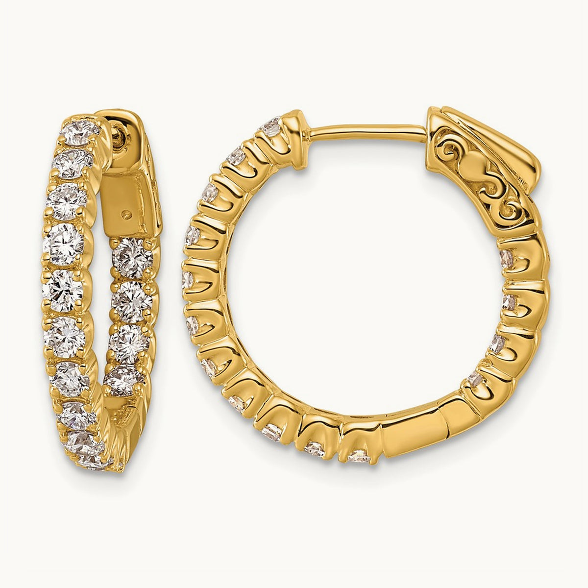 TO in & Out Hoops, 1.50 ct tw Lab-Grown Diamond