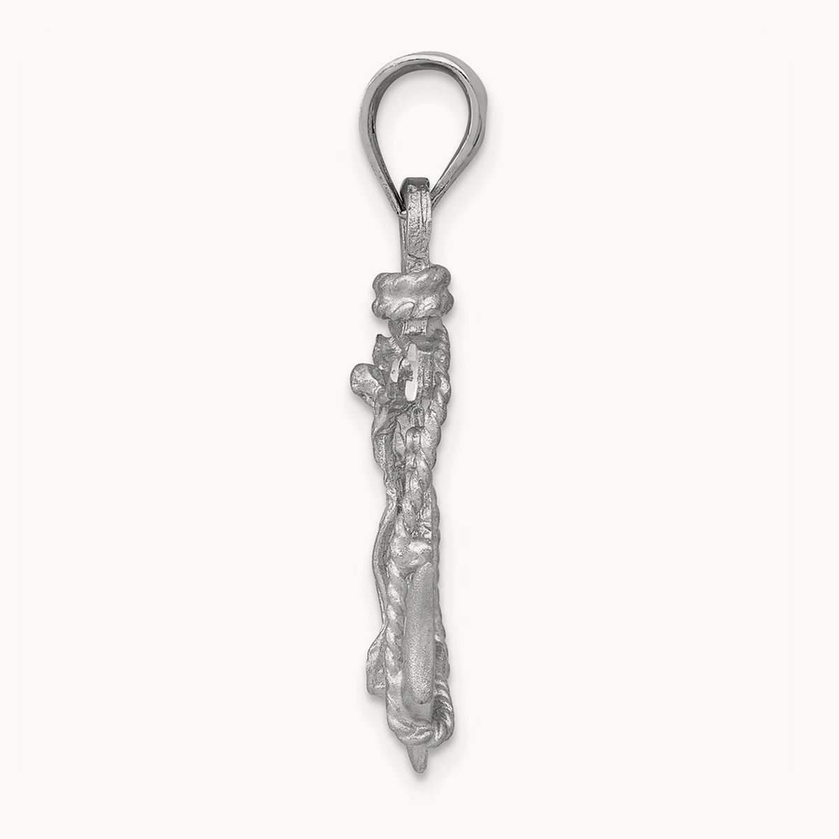 Mariners Crucifix Pendant — 14K White Gold, 31mm