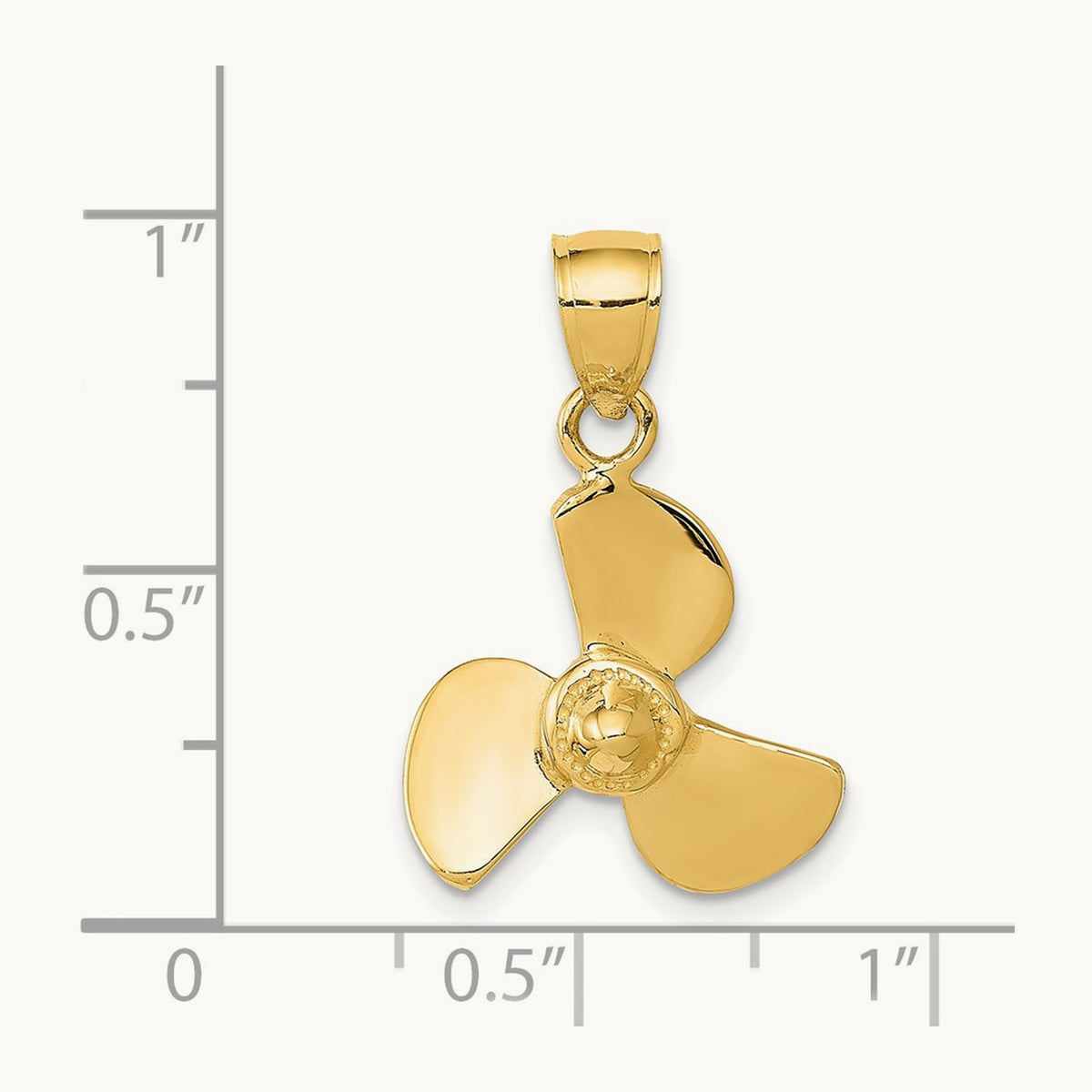 Propeller Pendant, 14K