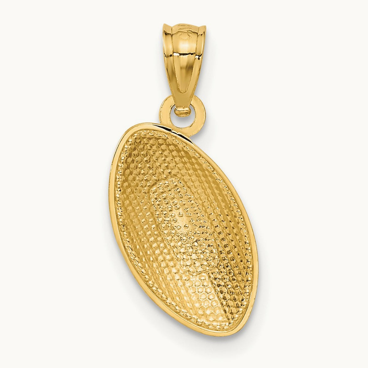 Football Pendant, 14K