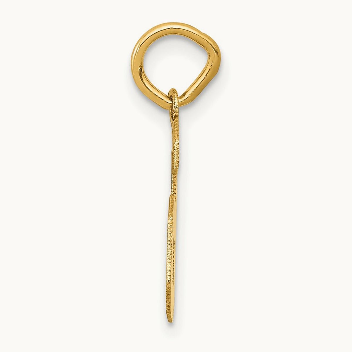 Small Satin Number 6 Charm — 14K Yellow Gold