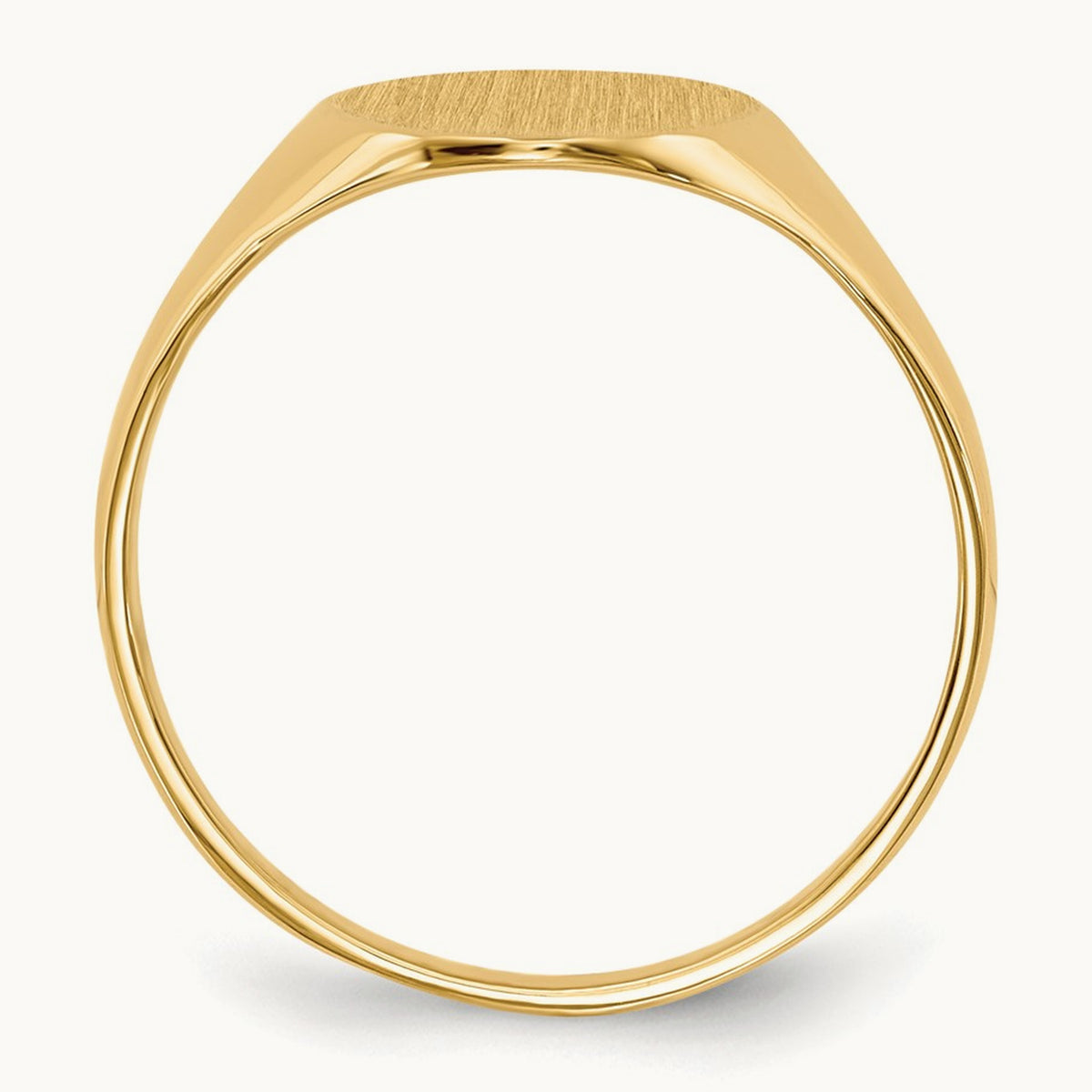 9.5x11. Closed Back Signet Ring, 0mm, 14K