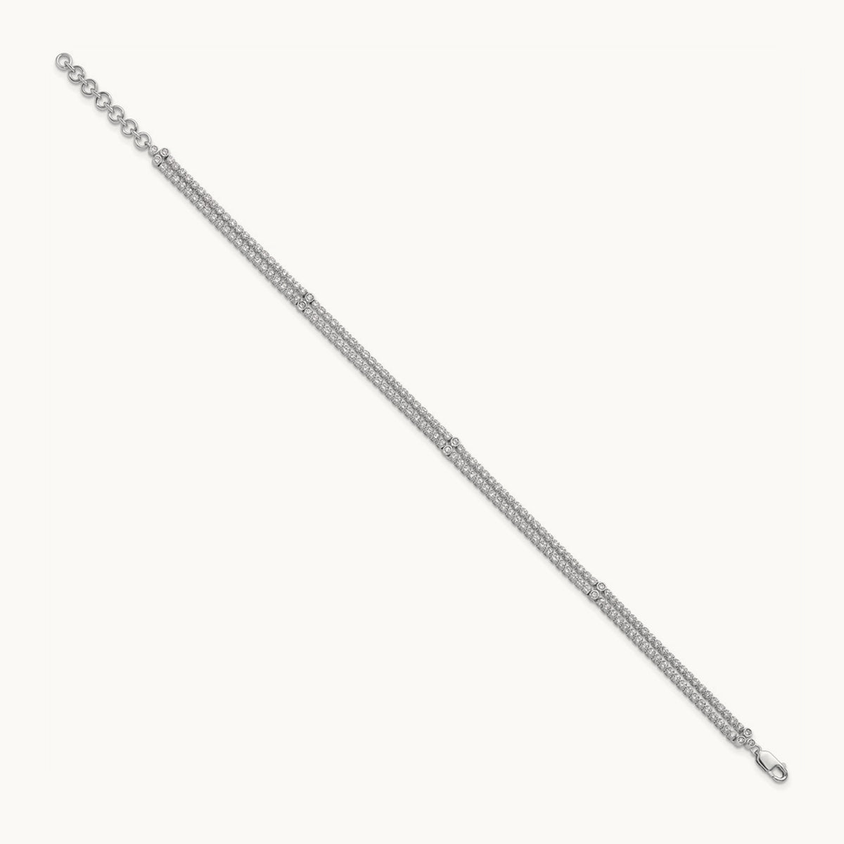 2 Strand with Ext Bracelet, 2.75 ct tw Lab-Grown Diamond