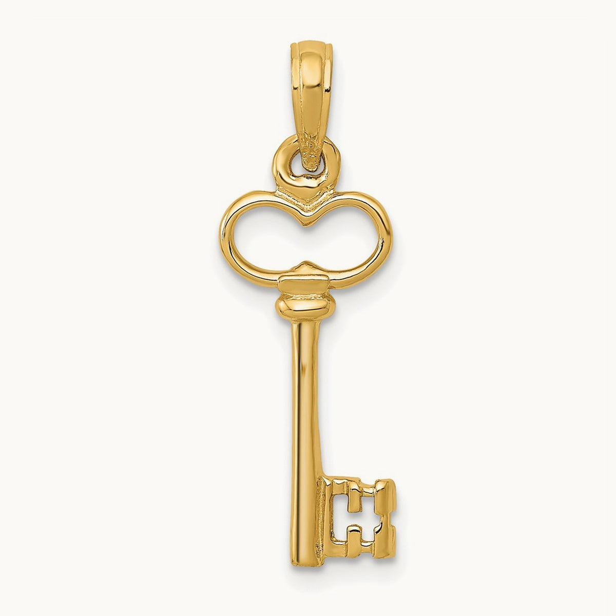 Polished 3-D Key Charm — 26mm