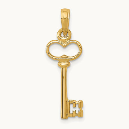 Polished 3-D Key Charm — 26mm