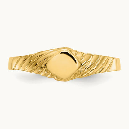 Child's Fancy Signet Ring, 14K