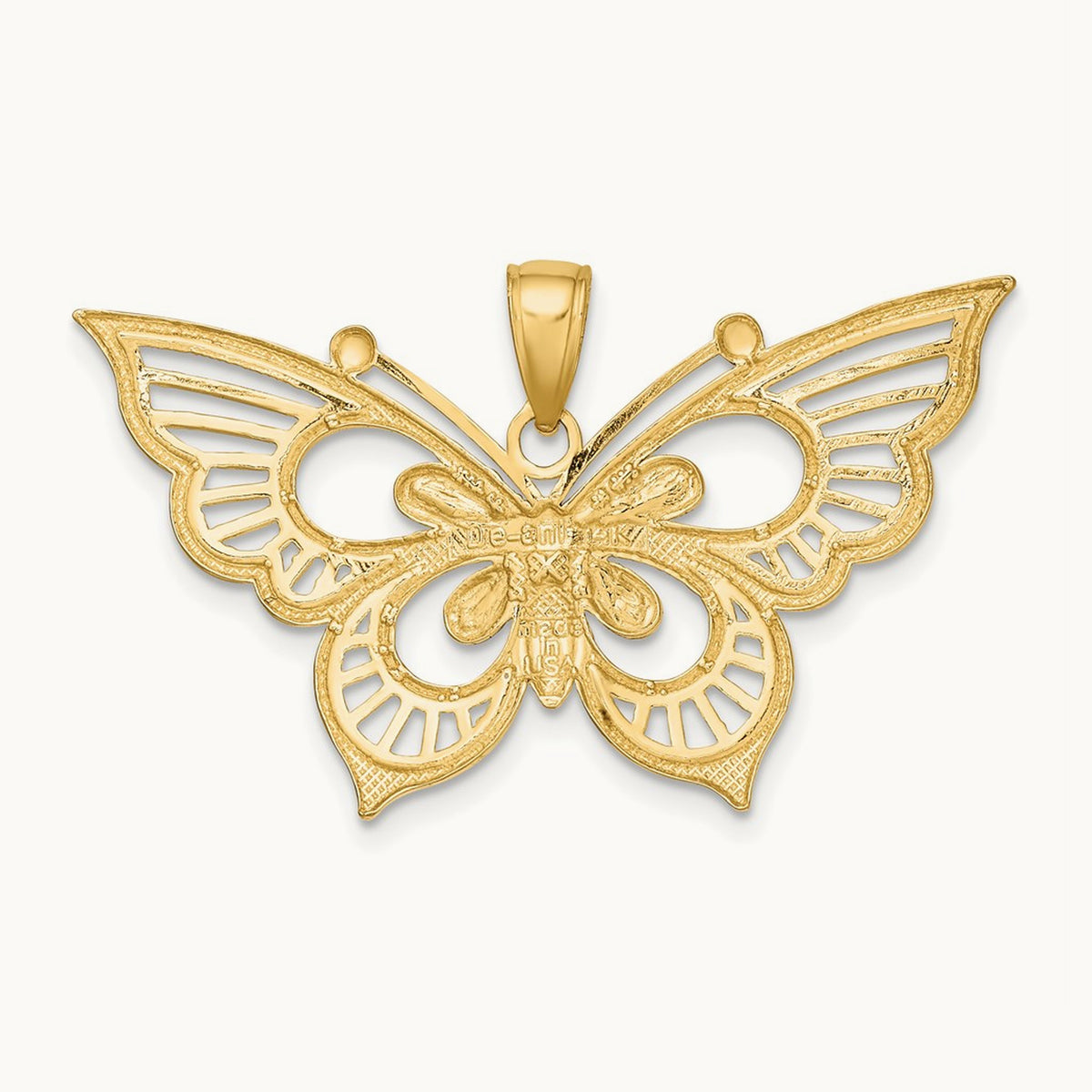 Diamond-cut Butterfly Charm — photo set