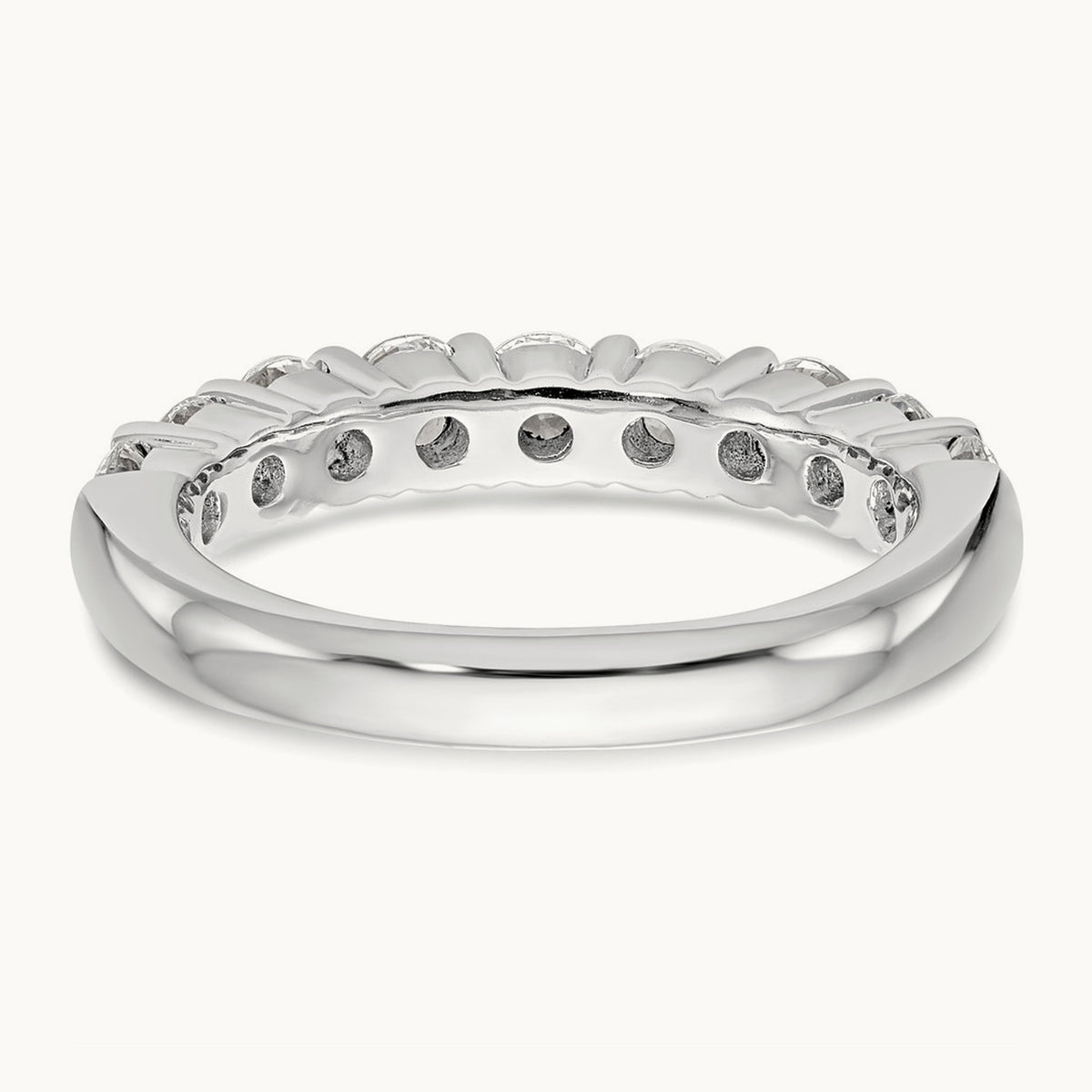 9-Stone Diamond Band, 14K White Gold