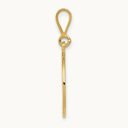 Polished and Textured Masonic Symbol Pendant, 14K
