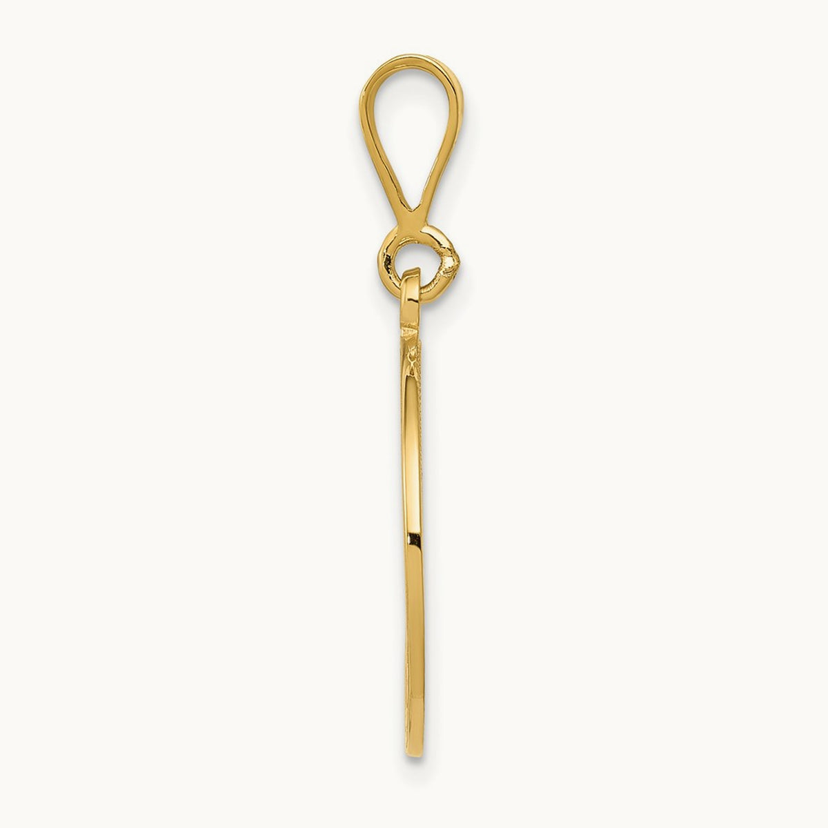 Polished and Textured Masonic Symbol Pendant, 14K