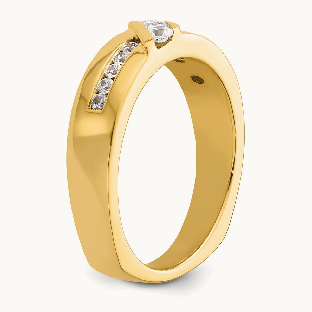 Polished Men's Wedding Band, 0.50 ct tw