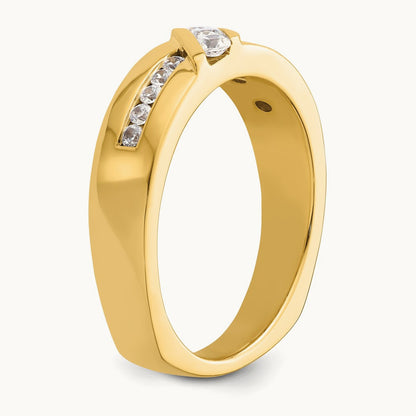 Polished Men's Wedding Band, 0.50 ct tw