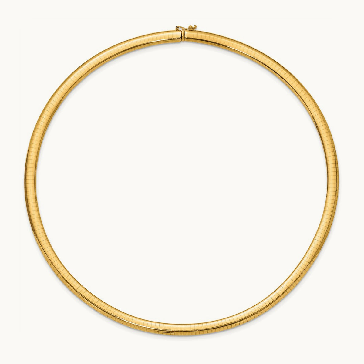 Domed Omega Necklace — 14K Yellow Gold, 18mm, 6mm