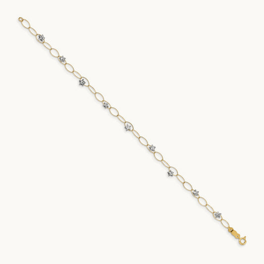Puff Stars Bracelet, 14K Two-tone