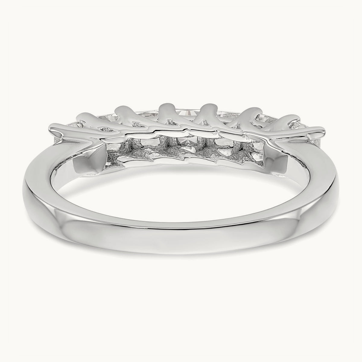 7-Stone Diamond Band, 14K White Gold