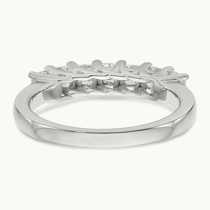 7-Stone Diamond Band, 14K White Gold