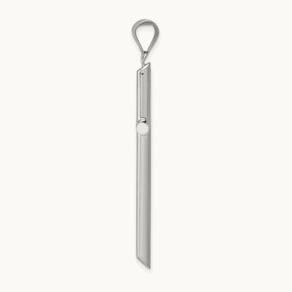 Polished Hollow Cross Pendant, 14K White Gold