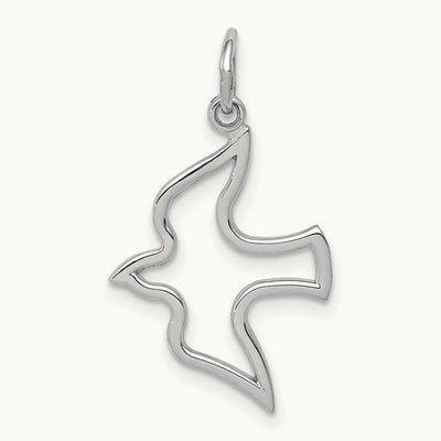 Dove Charm, 14K White Gold