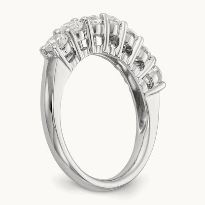 7-Stone Diamond Band, 14K White Gold